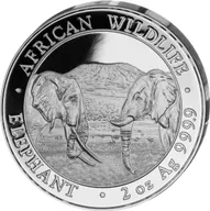 2 Unzen Silbermünze Somalia Elefant 2020