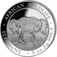 5 Unzen Silbermünze Somalia Elefant 2020