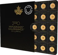 25x 1g Goldmünze Maple Leaf - Maplegram