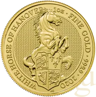 1 Unze Goldmünze Queens Beasts White Horse 2020