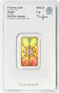 5 Gramm Goldbarren Heraeus Kinebar