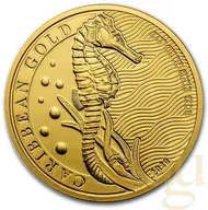 1 Unze Goldmünze Barbados Seepferdchen 2020