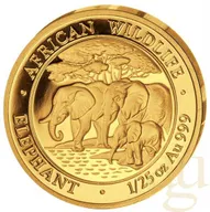1/25 Unze Goldmünze Somalia Elefant 2013