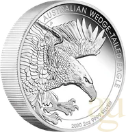 2 Unzen Silbermünze Australien Wedge Tailed Eagle 2020 - polierte Platte
