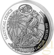 1 Unze Silbermünze Ruanda Nautical Serie - Mayflower 2020 - polierte Platte