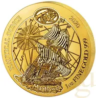 1 Unze Goldmünze Ruanda Nautical Serie - Mayflower 2020