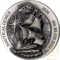 1 Unze Silbermünze Ruanda Nautical Serie - Mayflower 2020 - High Relief