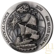 3 Unzen Silbermünze Ruanda Nautical Serie - Mayflower 2020 - High Relief