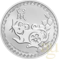 1 Unze Silbermünze Niue Lunar Ratte 2020