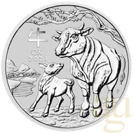 10 Kilogramm Silbermünze Australien Lunar III Ochse 2021
