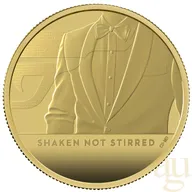 2 Unzen Goldmünze Großbritannien James Bond 007 Shaken Not Stirred - 2020 polierte Platte