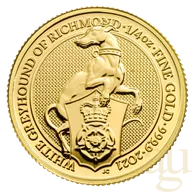 1/4 Unze Goldmünze Queens Beasts White Greyhound 2021