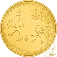 1 Unze Goldmünze Niue Lunar Ochse 2021