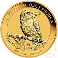 1/10 Unze Goldmünze Australien Kookaburra 2021