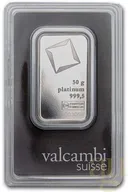 50 Gramm Platinbarren Valcambi