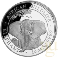 10 Unzen Silbermünze Somalia Elefant 2021