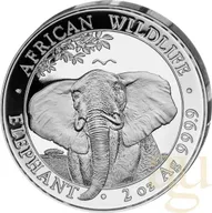 2 Unzen Silbermünze Somalia Elefant 2021