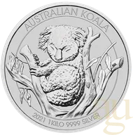1 Kilogramm Silbermünze Australien Koala 2021