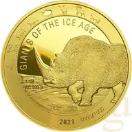 1 Unze Goldmünze Giganten der Eiszeit - Wollnashorn 2021