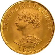 50 Pesos Goldmünze Chile Liberty
