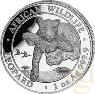 1 Unze Silbermünze Somalia African Wildlife Leopard 2020