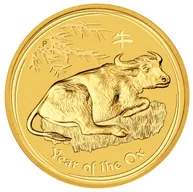 1/10 Unze Goldmünze Australien Lunar II Ochse 2009