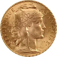 20 Francs Goldmünze Marianne - Hahn