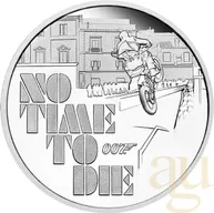 1 Unze Silbermünze Tuvalu James Bond 007 - No Time to Die 2020 - polierte Platte