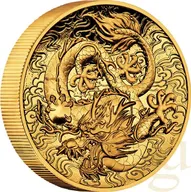 2 Unzen Goldmünze Australien Drache 2021 - High Relief - polierte Platte