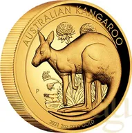 2 Unzen Goldmünze Australien Känguru 2021 - High Relief - polierte Platte