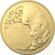 1 Unze Goldmünze Australien RAM Lunar Tiger 2022