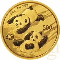 30 Gramm Goldmünze China Panda 2022