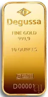 10 Unzen Goldbarren Degussa
