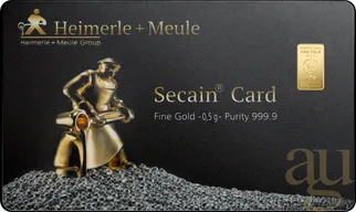 0,5 Gramm Goldbarren Heimerle + Meule