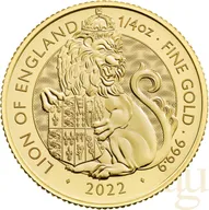 1/4 Unze Goldmünze Tudor Beasts Lion 2022