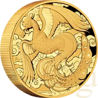 2 Unzen Goldmünze Australien Phönix 2022 - High Relief - polierte Platte