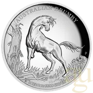 2 Unzen Silbermünze Australien Brumby 2022  - High Relief - polierte Platte