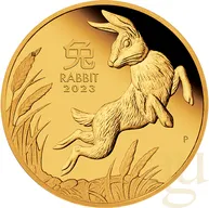 1/10 Unze Goldmünze Australien Lunar III Hase 2023 - polierte Platte