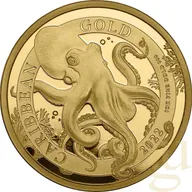 1 Unze Goldmünze Barbados Octopus 2022