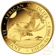 1/10 Unze Goldmünze Somalia Elefant 2023