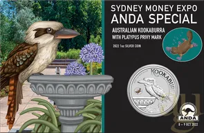 1 Unze Silbermünze Australien Kookaburra 2022 - Platypus Privy Mark