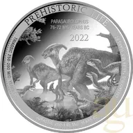 1 Unze Silbermünze Prehistoric Life - Parasaurolophus 2022