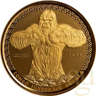 1/10 Unze Goldmünze Kongo Gorilla 2022