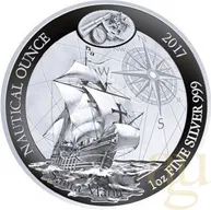 1 Unze Silbermünze Ruanda Nautical Serie - Santa Maria 2017 - polierte Platte