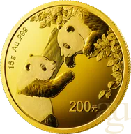 15 Gramm Goldmünze China Panda 2023