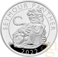 1 Unze Silbermünze Tudor Beasts Seymour Panther 2022 - polierte Platte