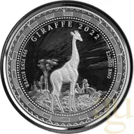 1 Unze Silbermünze Republic of Guinea Ecuatorial Giraffe 2022
