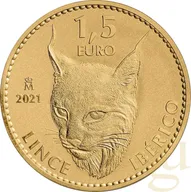 1 Unze Goldmünze Spanien Lince Ibérico - Goldluchs 2021
