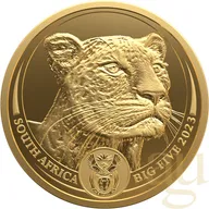 1/4 Unze Goldmünze Südafrika Big Five Leopard 2023 proof