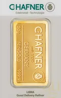 50 Gramm Goldbarren C. Hafner